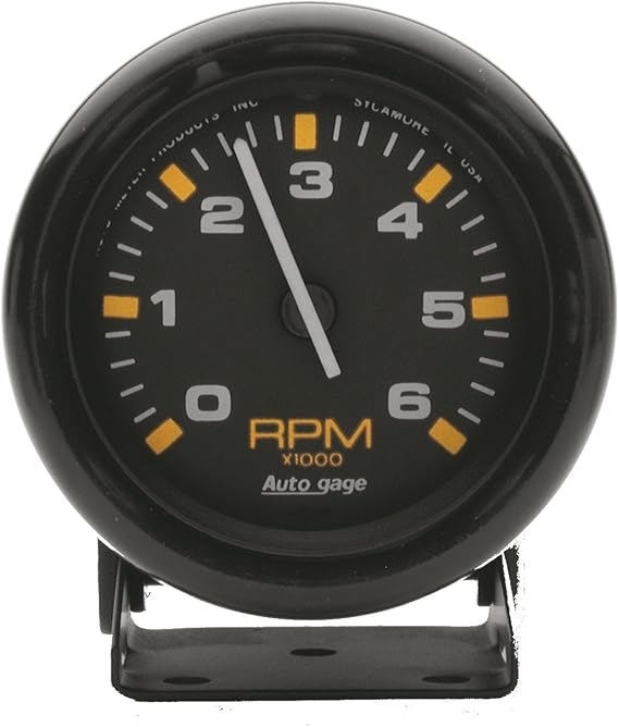 AUTO METER 2306 Autogage Mini Tachometer,2.750 in., Black dial/Black bezel