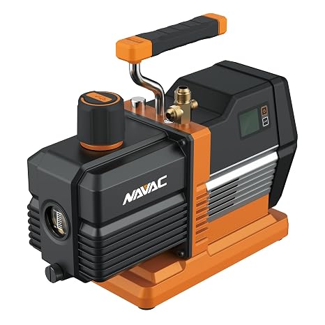 NAVAC NRP8Di Smart Vacuum Pump - Vacuum Pump for the Evacuation of HVAC Equipment - Smart Control Technology - 8 CFM Flow Rate
