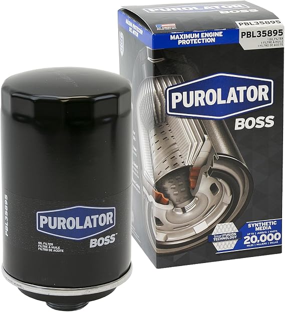 Purolator PBL35895 PurolatorBOSS Maximum Engine Protection Spin On Oil Filter Compatible With Volkswagen Tiguan, Jetta, CC, GTI, Eos, Passat, Audi Q5, A4 Quattro, A5 Quattro, Q3 Quattro, A4 and Q3