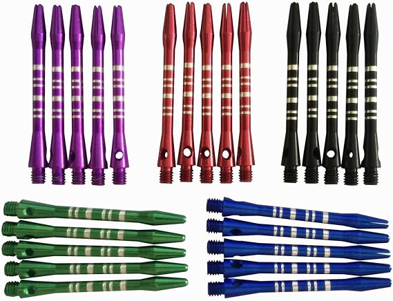 Aluminum Long Dart Shafts Wholesale Dart Stems 2BA Throwing - 5 Colors 25 Pcs 55mm