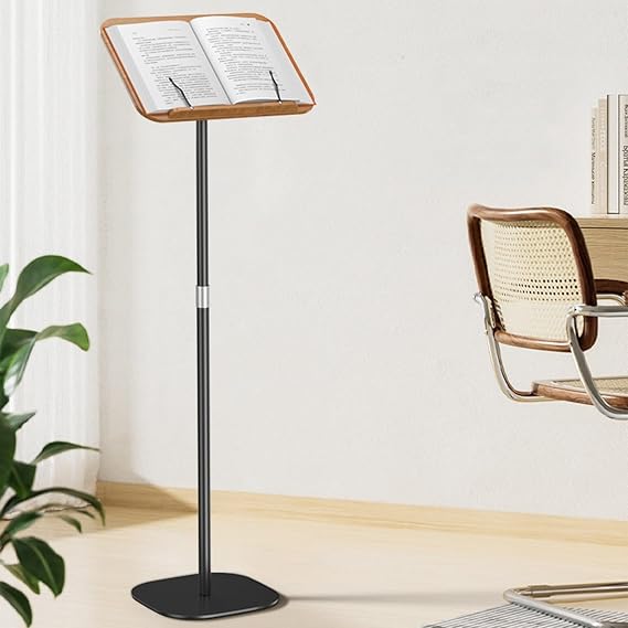 MPOWRX Podium Home Reading Standing Desk Lectern Stand Height Adjustable, Classrooms Teachers Pulpit Space Saving, Multi-Function Ceremony Speech Platform Table