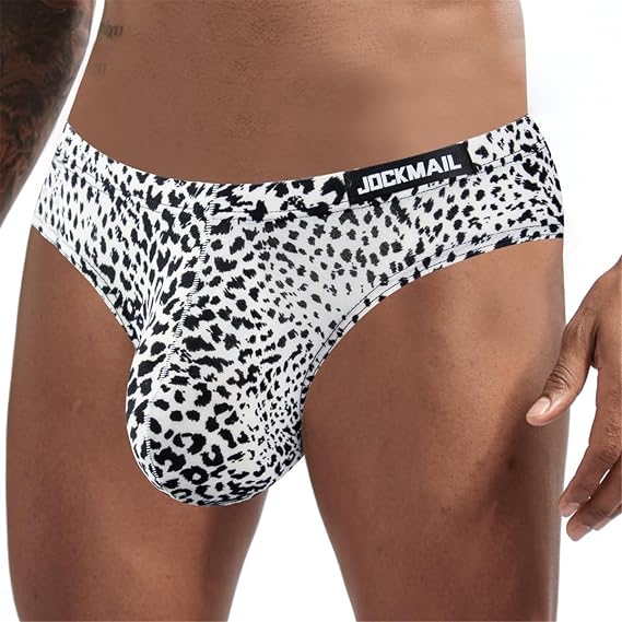 JOCKMAIL Mens Breathable Briefs Mens Athletic Underwear Men's Printed Briefs with 3D U-Pouch