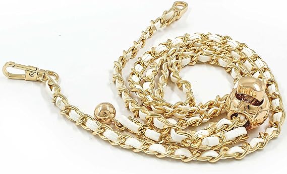 Luomorgo Thin Adjustable Chain Handles Strap, Gold Purse Strap Replacement