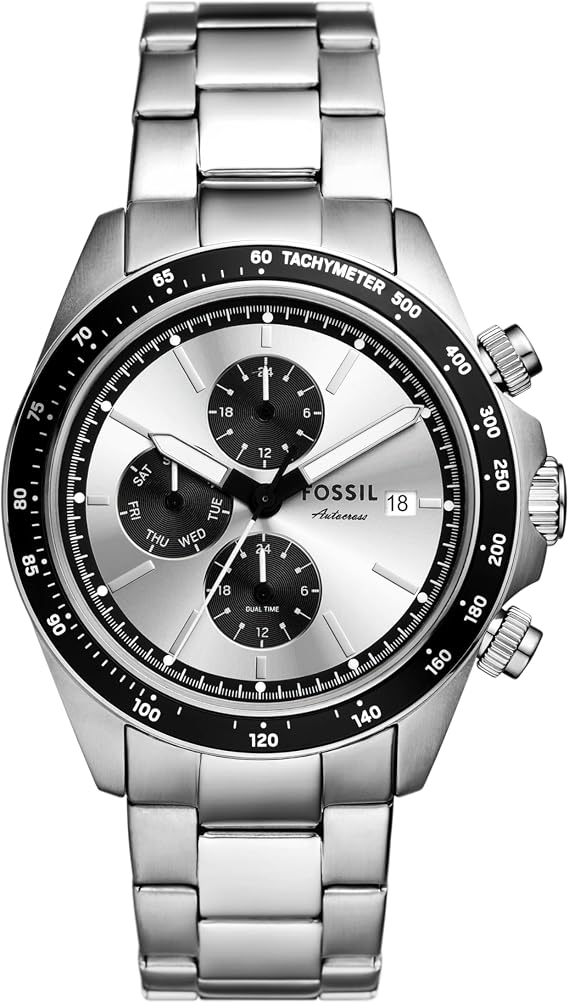 Fossil Men's Watch, Autocross Multifunction Stainless Steel Watch for Men