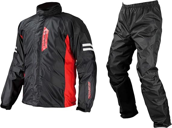 KOMINE 03-539 Men's Motorcycle Rainwear, Black, L