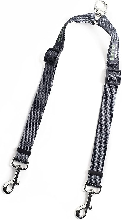 Mighty Paw Double Dog Leash, No Tangle Adjustable Split Lead for Two Dogs