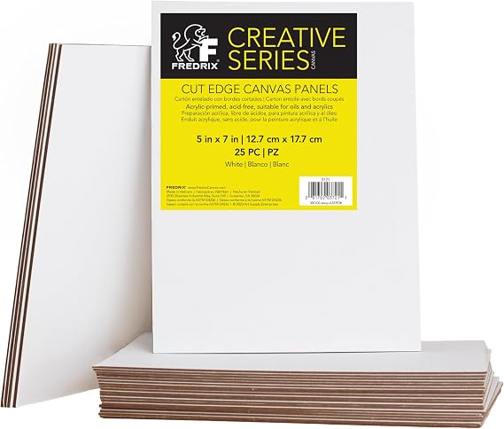 FREDRIX Creative Series Cut Edge Panel, 25/Pkg., 5" x 7"