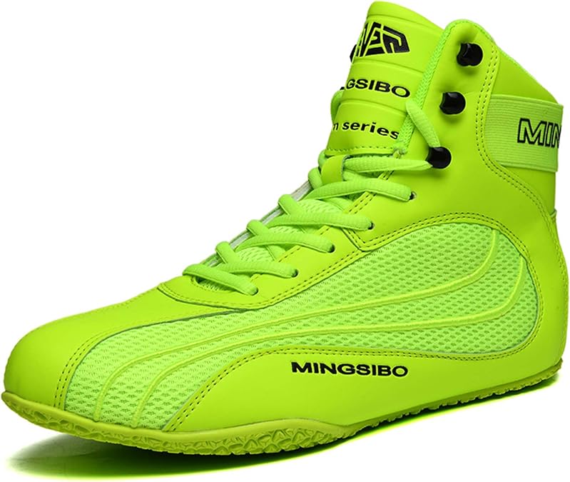Men's High Top Boxing Wrestling Shoes, Youth Non-Slip Training Boxing Shoes, Lightweight and Comfortable Wrestling Boots