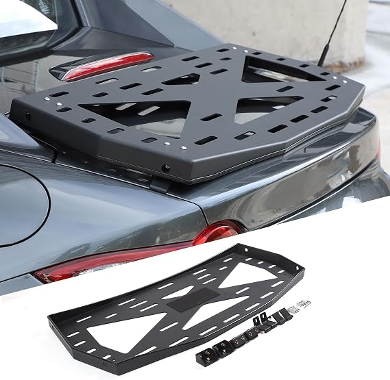 Car Tailgate Luggage Rack Compatible with Mazda MX-5 NC RF Miata 2016-2026 Aluminum Trunk Removable Deck Rack Bracket Holder, Trunk Hardtops