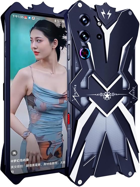 Metal Phone Case for ZTE Nubia REDMAGIC 10 Pro, RED MAGIC 10 Pro+, REDMAGIC10 Pro+ Metal Game Phone Case, Armor