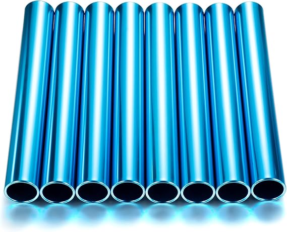 Amylove 8 Pcs Aluminum Track Field Relay Batons Race Equipments for Running Race Team Sports Practice Athlete Corrosion Resistant High Strength Smooth Surface