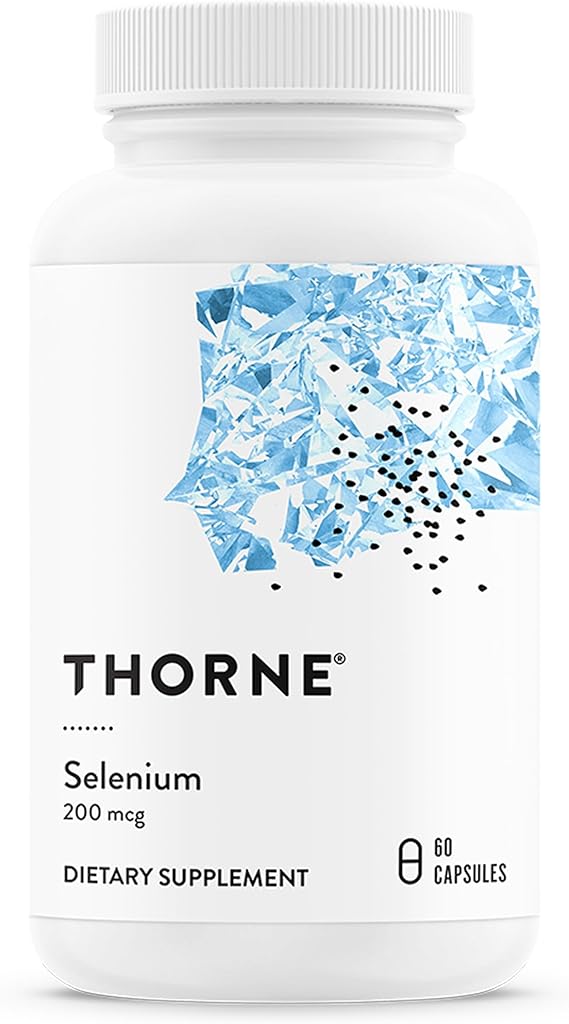 THORNE Selenium, 200 mcg L-Selenomethionine Supplement, 60 Capsules | Supports Healthy Thyroid Function, Immune Function, Healthy Aging & Antioxidant Defense*, NSF Contents Certified