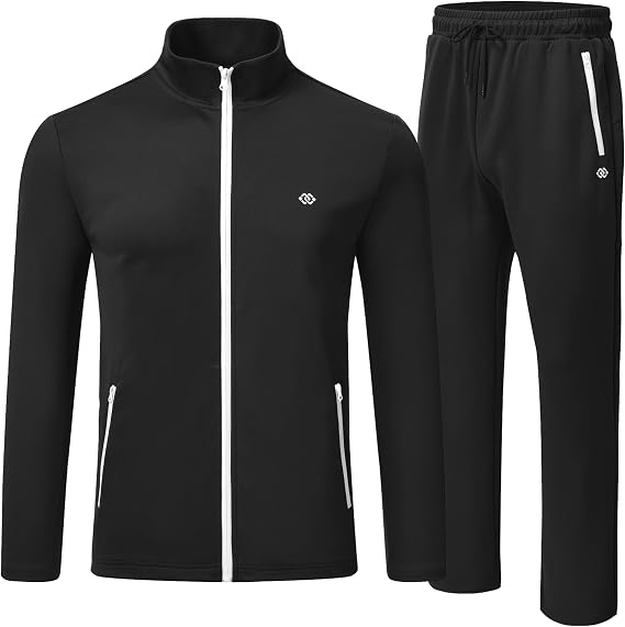 Tracksuit Men's Long Sleeve Jogging Suit Leisure Sports Running Suit Tracksuit Sweat Jacket Sports Trousers Fitness Sports Suit with Zip