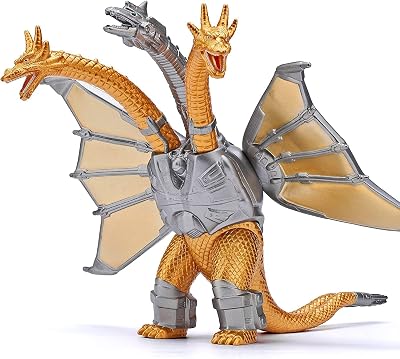 EPIC Godzilla King of The Monsters Toy - Movie Monster Series Godzilla Mecha King Ghidorah Action Figures 6 inch Monster Zero Godzilla Plush 3 Head Gold Dragon Toy