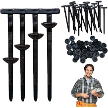 Nylon Universal Cable Tie Buckle, Heavy Duty Self-Locking Nylon Zip Ties Holder, 100PCS Pin and Button Zip Ties Self-Locking for Auto Repairing Quick Fix and Hole Fastening 100Pcs