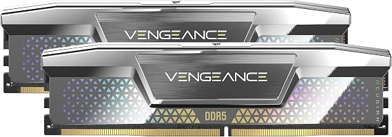 CORSAIR Vengeance DDR5 CUDIMM 48GB (2 x 24GB) DDR5 8000MHz CL38-50-50-128 1.40V Intel XMP iCUE Compatible Computer Memory Silver (CMKC48GX5M2X8000C38)