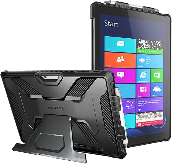 SUPCASE for Microsoft Surface Pro 7/6/5/4/LTE Case with Stand (Unicorn Beetle Pro), [Pen Holder] [Military-Grade Protection] Heavy Duty Rugged Tablet Cover for Surface Pro 12.3 inch, Black