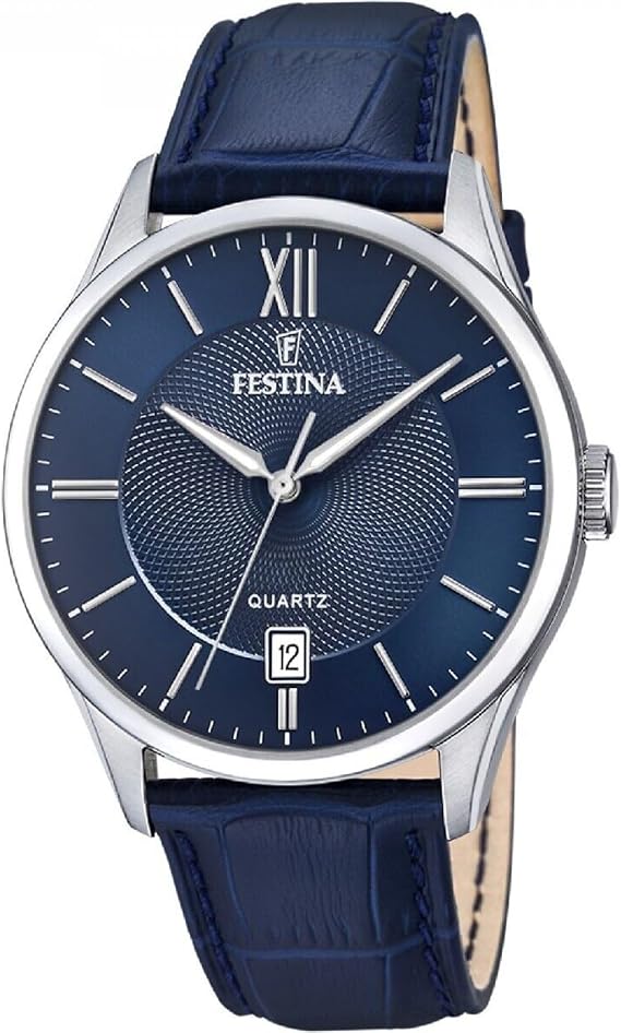 Festina Herren Analog Quarz Uhr mit Leder Armband