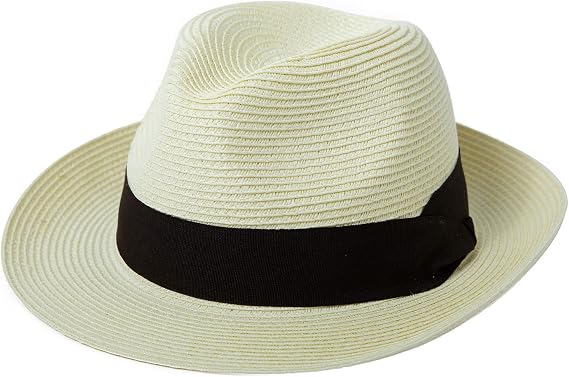 Comhats Oversized XL XXL Straw Fedora Hats for Men Big Head Mid Brim Sun UV Protection Summer Beach