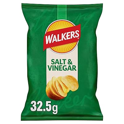 Walkers Salt and Vinegar Crisps, 32.5 g Case of 32