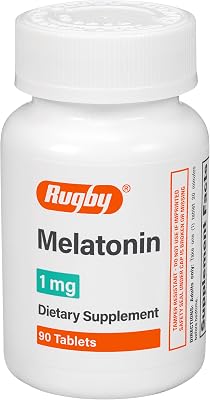 Rugby Melatonin 1mg Tablets - Dietary Supplement - 90 Count