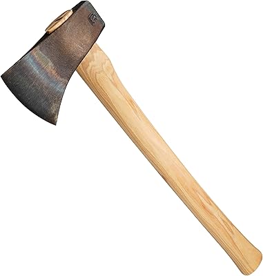COUNCIL TOOL Sport Utility Flying Fox Woodsman Hatchet - 1.625 lbs Throwing Axe with 22 Straight Hickory Handle & Hardened Poll - SU162FF22S