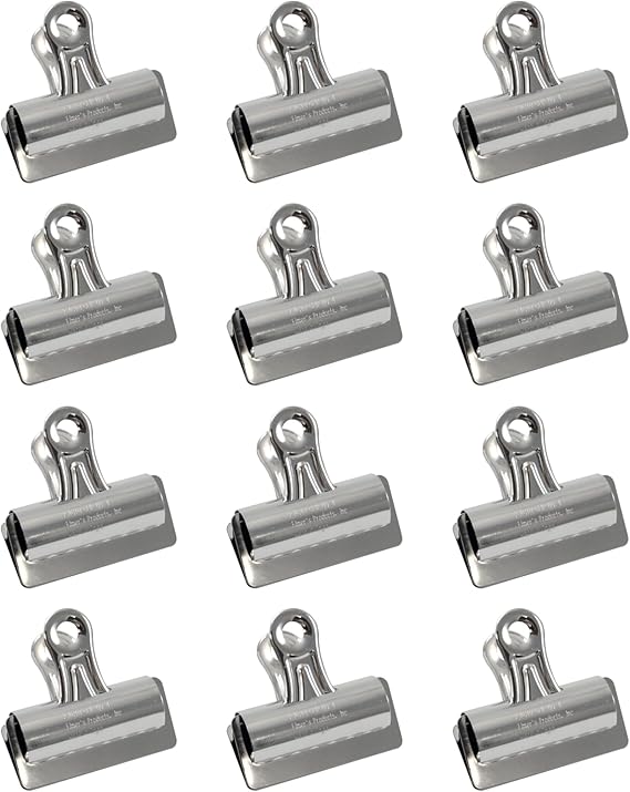 X-ACTO 4 Bulldog Binder Clips, Steel & Nickel-Plated, 3 Inch Clips, 12 Count - Document Organization, Desk Supplies