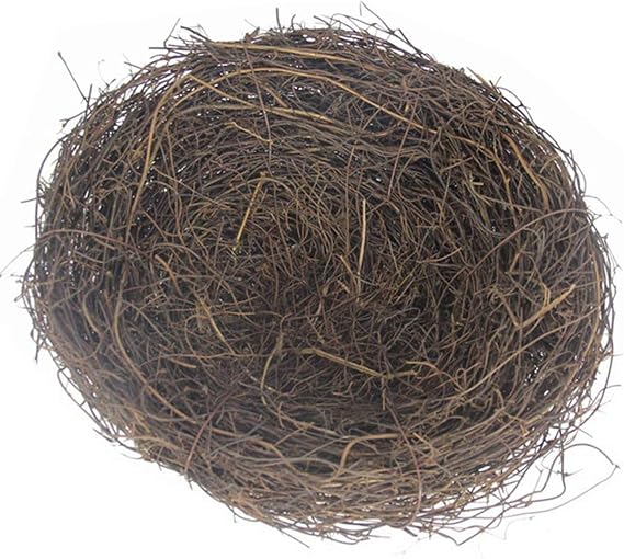 Rattan Bird's Nest Easter Rattan Nest for Garden Yard Home Party Wedding Easter Decor(5.9Inch)