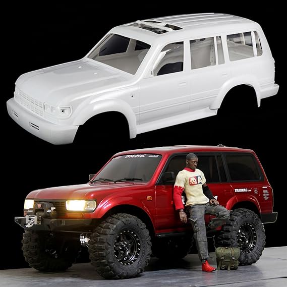Classic Land Cruiser LC80 Body Shell 313mm 12.3inch Wheelbase for 1/10 RC Car TRX4 SCX10 Upgrade Accessories (Lc80 Hard Body)