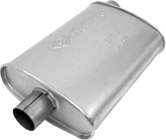 Thrush Muffler Mellow Performance Tone Inlet 2.25 Pipe Connection Offset Outlet 2.25 Center