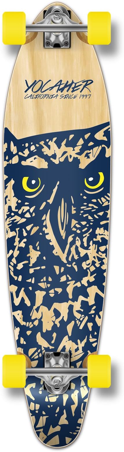 Yocaher Spirit Owl Longboard Complete Skateboard Cruiser - Available in All Shapes