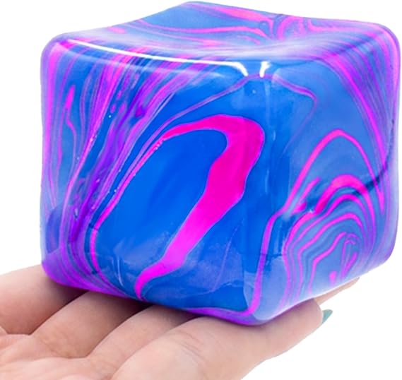 Fidget Toys Squishy Stress Cube, Stress Balls for Kids Adults Squishies Stress Relief, Ice Squishy Cube Sugar Balls, High Density Squeeze Balls for Students Calming