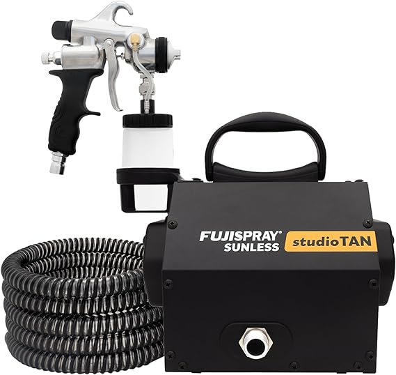 Fuji Spray Sunless 2100 studioTAN HVLP Spray Tan System with TAN7350 Bottom Feed Applicator | TAN7350 bottom-feed applicator, quieter operation, portable turbine