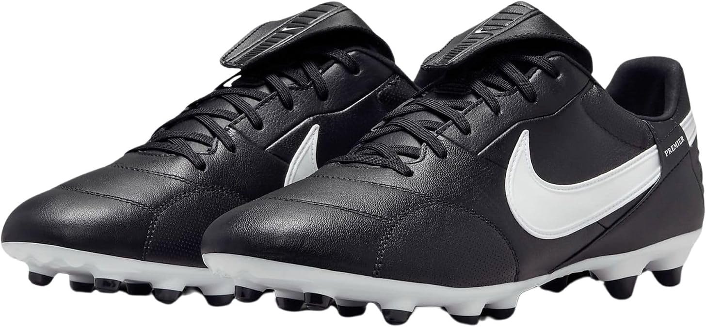 NIKE Premier 3 FG Low Top Football Boot HM0265, Black White, 6 US