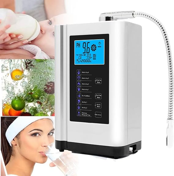 Wter Ionizer and Alkaline Water Machine AG7.0,Home Water Filtration System, Produces PH 3.5-10.5 Alkaline Water, 7 Water Settings, up to -570mV ORP, 8000L,White