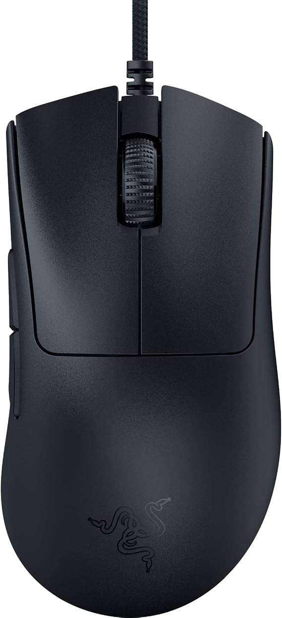 Razer DeathAdder V3 - Ergonomic Esports Mouse (59 g Lightweight Design, Ergonomic Form, 30K Optical Sensor, Optical Mouse Switches Gen-3, 8000Hz HyperPolling Technology, Speedflex Cable) Black