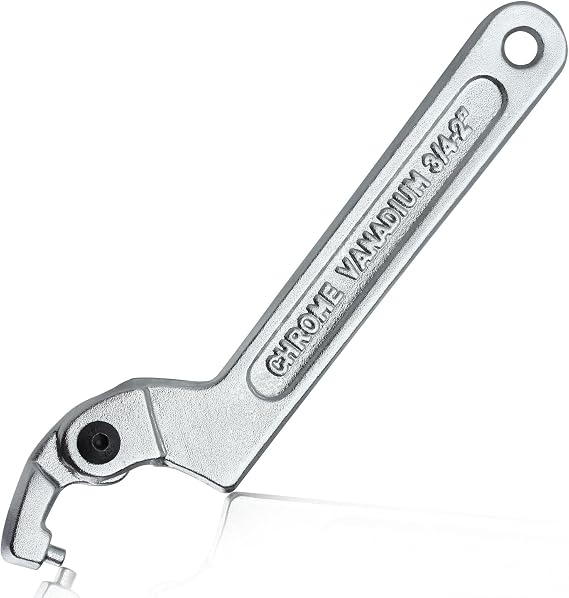 Adjustable C Spanner Hook Wrench, 3/4-2" (19-51mm)