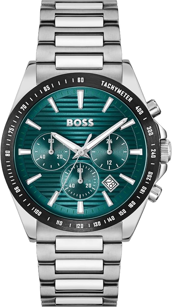 BOSS Chronograph Quartz Watch for Men Strike Chrono Collection with Stainless Steel Bracelet or Silicone Strap