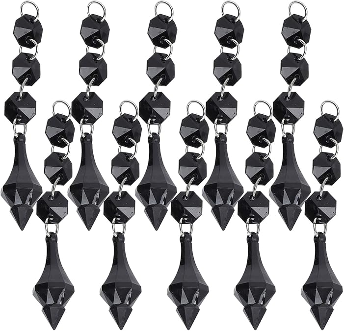Zerodis Crystal Pendant Tapered Acrylic Material Irregular Beaded Ornament DIY Lamp Decoration, 10Pcs Crystal Chandelier Prisms Beads & Bead AssortmentsBeading & Jewelry Making