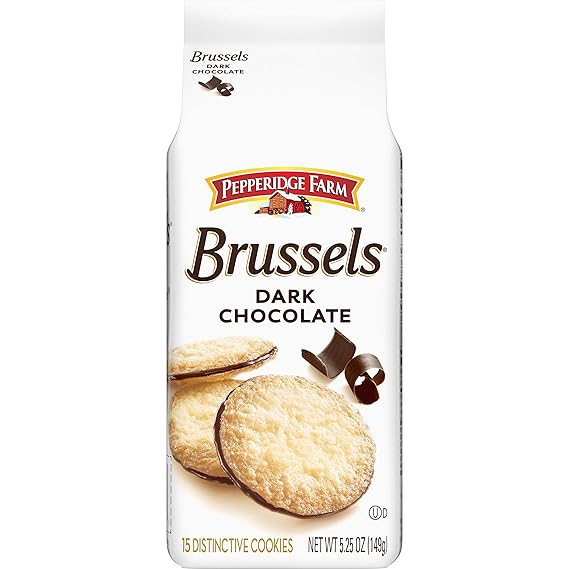 Pepperidge Farm Brussels Dark Chocolate, 15 Lace Cookies, 5.25 oz. Bag
