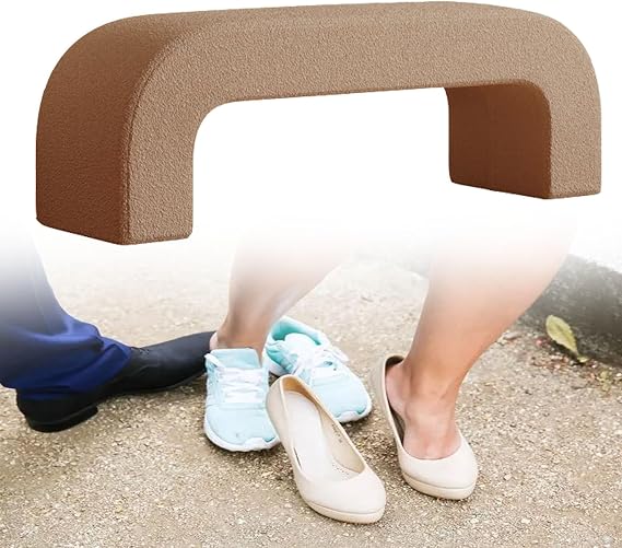 Boucle Bench, End of Bed Bench, Rectangular Bench, Modern Sherpa Bench, Velvet Sherpa Ottoman Bench, for Bedroom Hallway,Brown-80cm