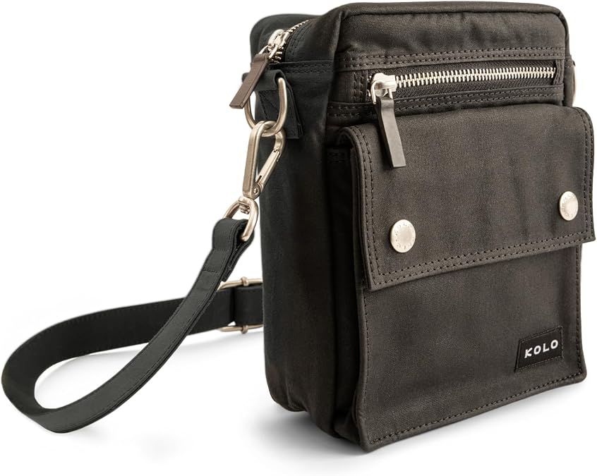 Kolo Chelsea Compact Shoulder Bag, Organic Wax Cotton Canvas, Medium