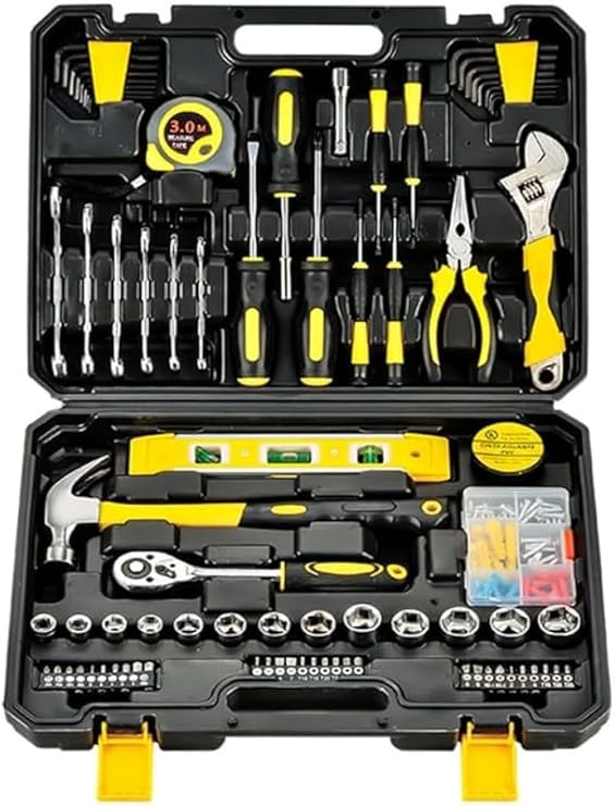 Home Tool Set, Hardware Tool Set, Home Use, DIY, Combination of Hardware Tools, Work Tool Set, Furniture Assembly, Home Maintenance, Repair Tool Set, Convenient Storage Case Included 45 Piece