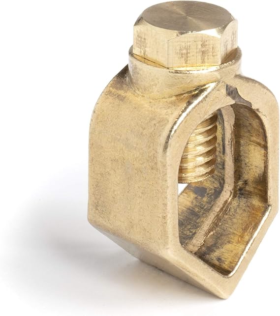 THE CIMPLE CO 5/8" Copper Grounding Clamp - 5/8-IN Ground Rod Clamp for Ground Wire, Rods, Rebar, Meter Boxes, Pipes, CATV - UL Listed for Direct Burial and Electrical Bonding - 5/8 Inch, 1 Pack