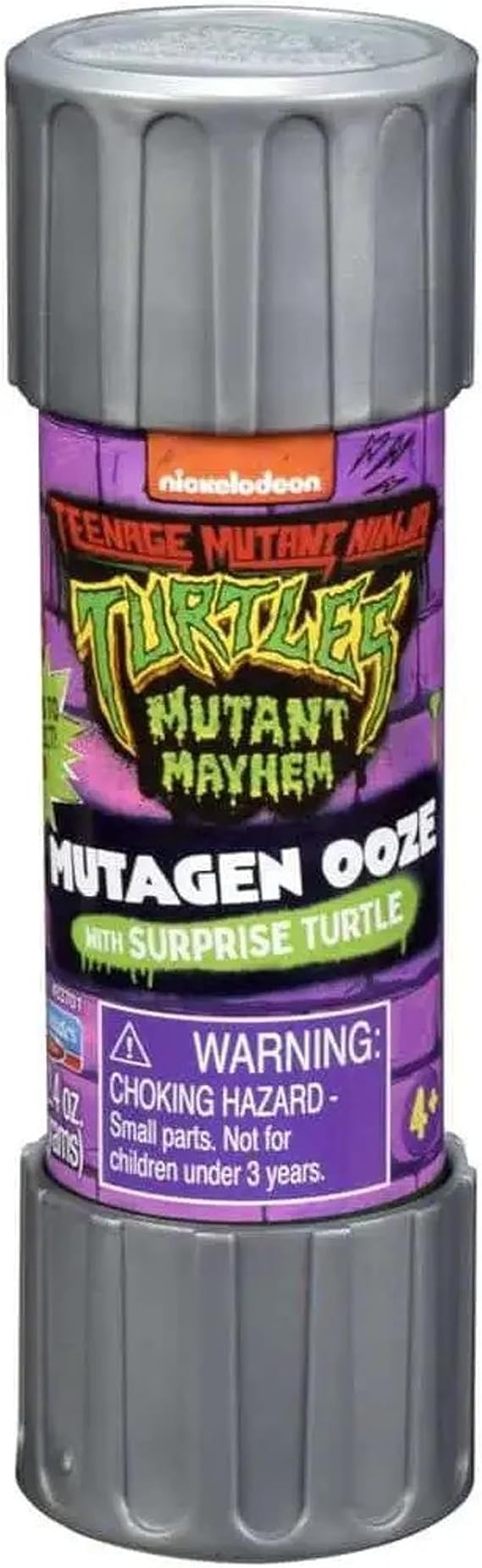Teenage Mutant Ninja Turtles: Mutant Mayhem Mutagen Ooze Canisters with Surprise Turtle. Colours vary, Ideal present for boys 4 to 7 years and TMNT fans!