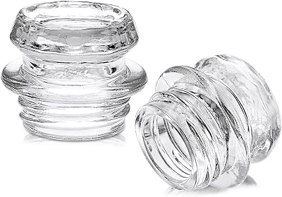 JUXYES 2 Pack Coffee Percolator Glass Top Replacement Part - Fits 2.7-3cm Opening, Clear Replacement Knob for Coffee Pot, Transparent Glass Topper for Filter Percolator