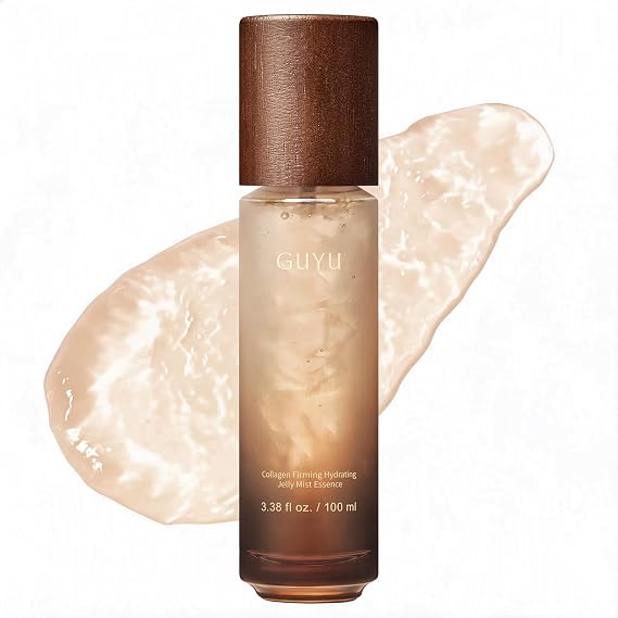 Anti Aging Collagen Serum Spray | Ginseng Jelly Face Mist Essence | Facial Spray Serum Hyaluronic Acid Peptides Ectoin | Facial Mist Firming Tightening Lifting Hydrating Repairing (3.38 Fl Oz)