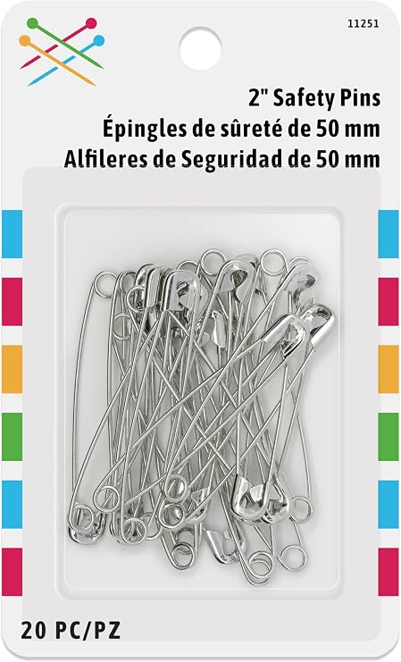Prym Large 20 PC Safety Pins, L, Zinc Count