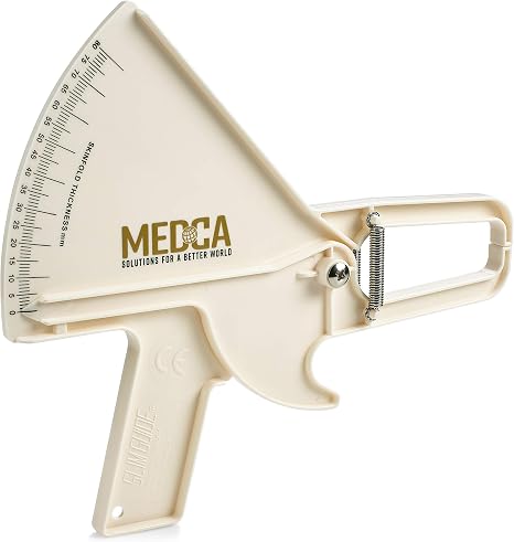 Pro Body Skin Caliper - Handheld BMI Measuring Tool - Accurate Skinfold Caliper Measures Fat for Men and Women for Fitness Monitoring