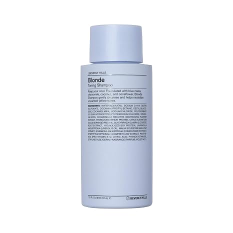 J Beverly Hills Blue Blonde Toning Shampoo with Coconut Oil for Deep Conditioning, (12 Oz, 32 Oz)